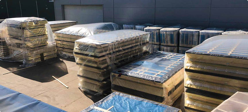 Hoogwaardige bouwmaterialen klaar voor productie